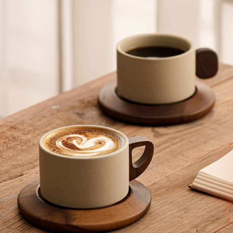 Coffee Tea Name - Set di Tazze in Argilla Stile