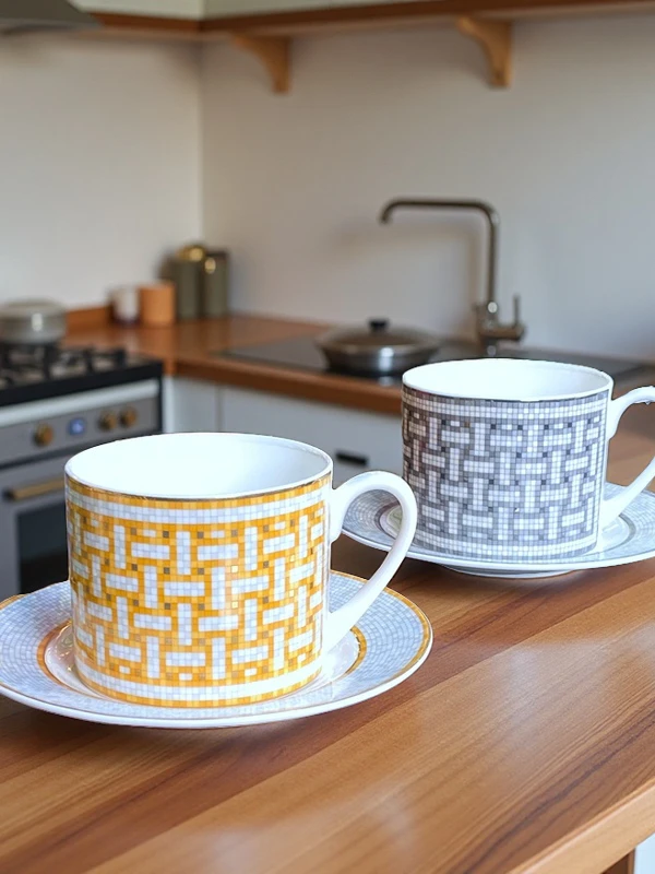 Coffee Tea And Sugar Set - Elegante Set di Tazze da Caffè
